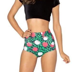 Blackmilk PAINTING THE ROSES RED NANA SUIT BOTTOM